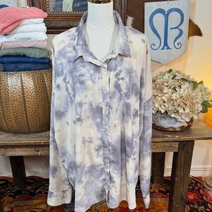 Nasty Gal Lilac, Gray and Cream Shirt